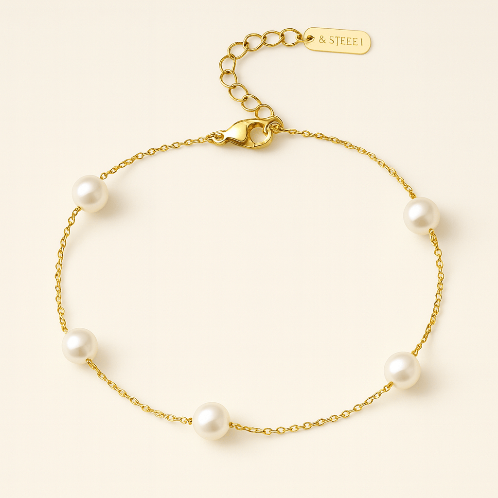 Pearl Anklet Gold Tone Summer Beach Wear