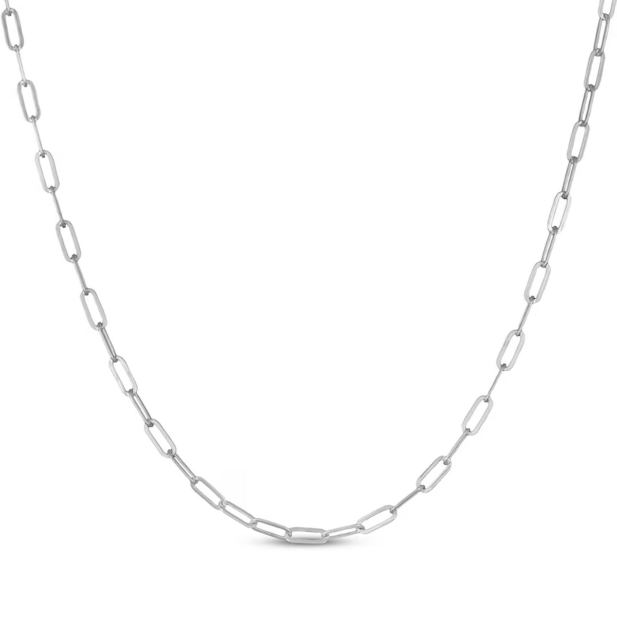 Paperclip Chain Necklace Gold Tone Layering