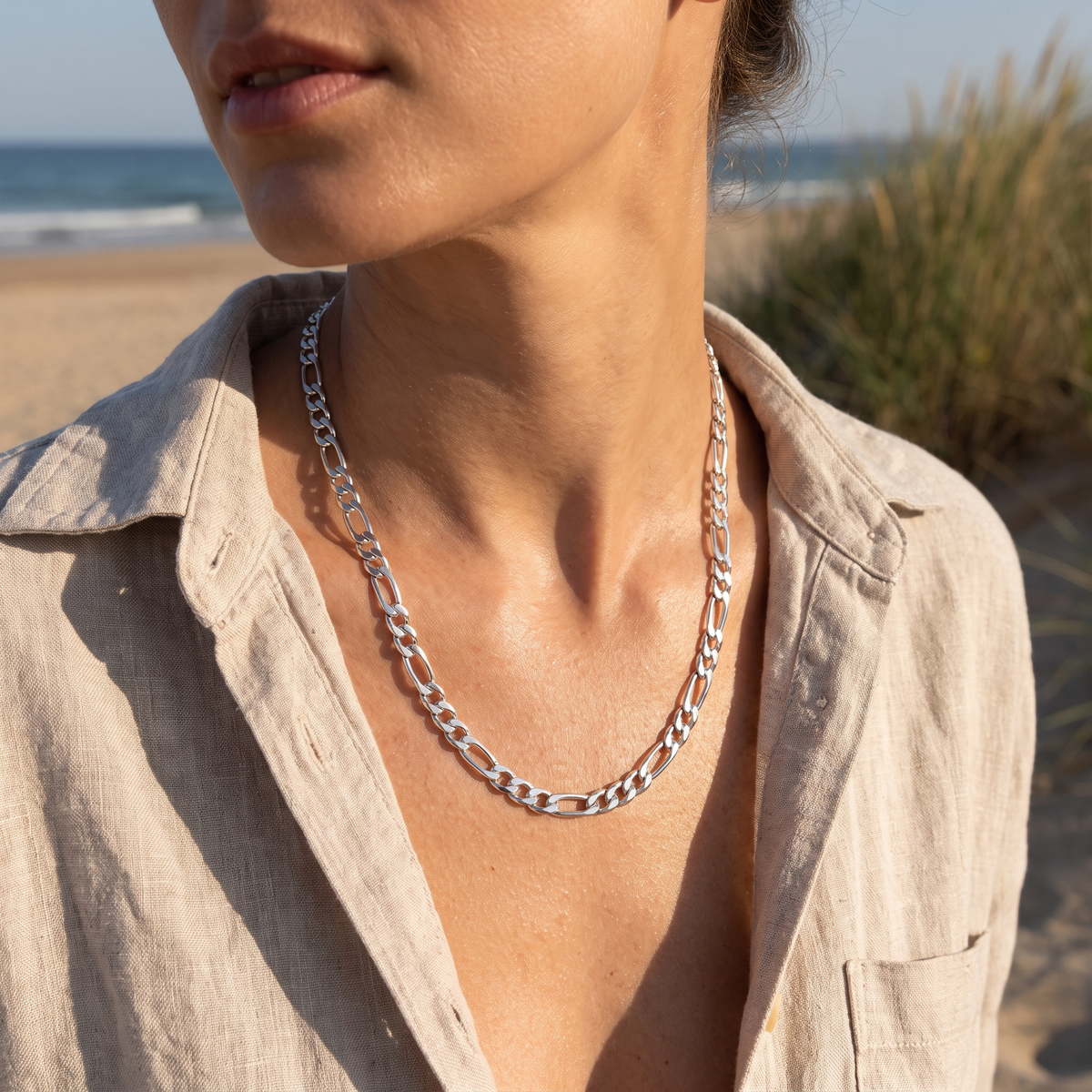 Positano Necklace Silver lifestyle