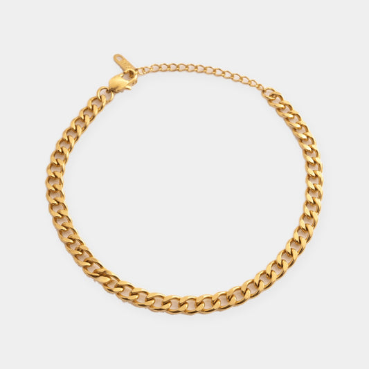 Chain Anklet Gold Tone Summer Layering
