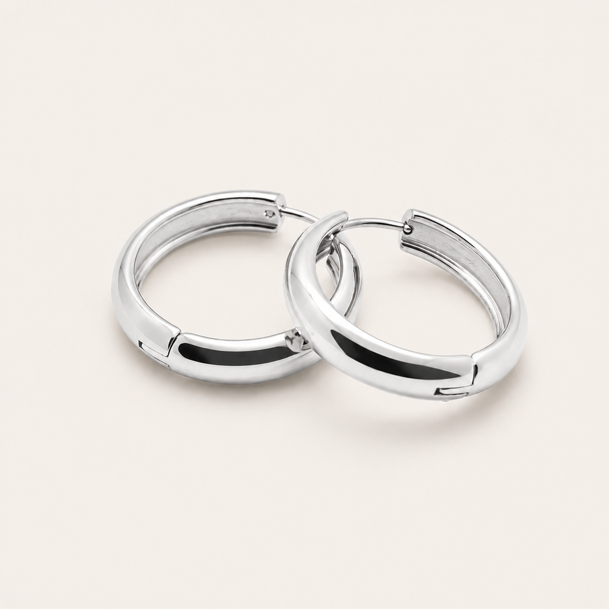 Hoop Earrings Gold Tone Six Sizes Everyday