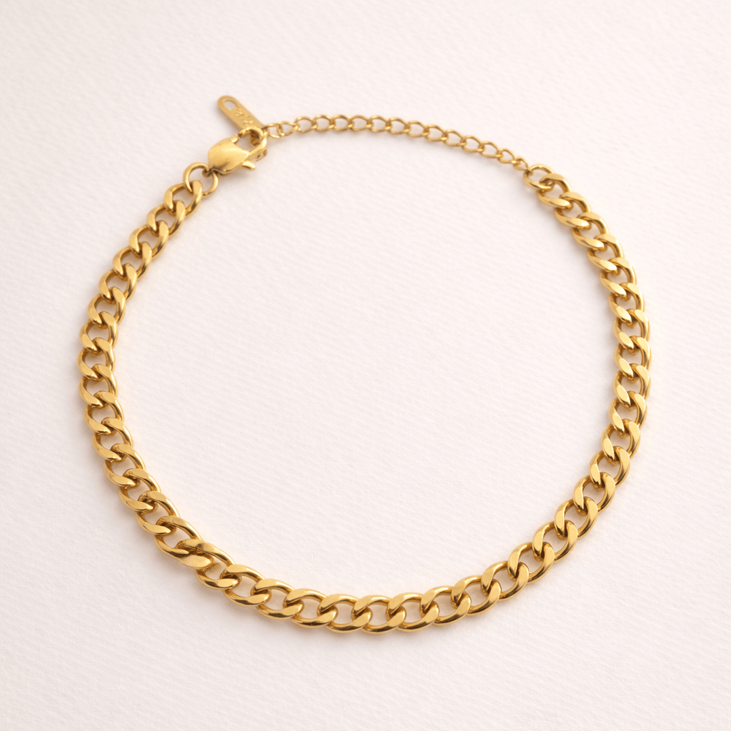 Chain Anklet Gold Tone Summer Layering