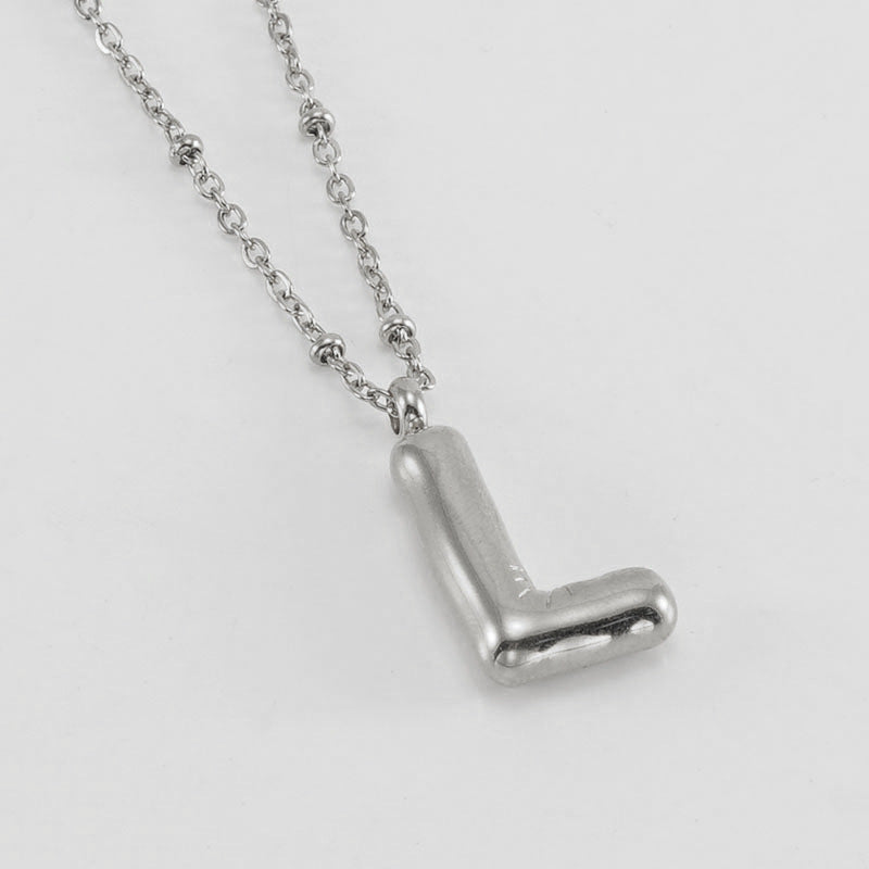 Initial Letter Pendant Necklace Gold Tone Gift