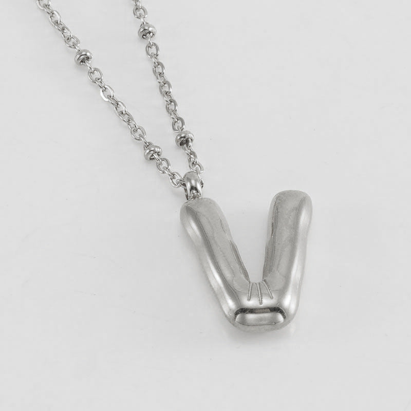 Initial Letter Pendant Necklace Gold Tone Gift
