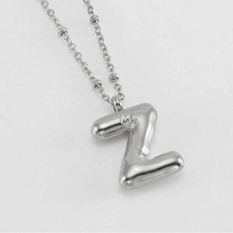 Initial Letter Pendant Necklace Gold Tone Gift