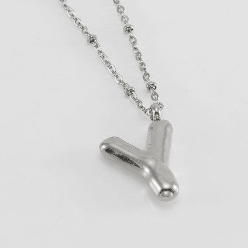 Initial Letter Pendant Necklace Gold Tone Gift