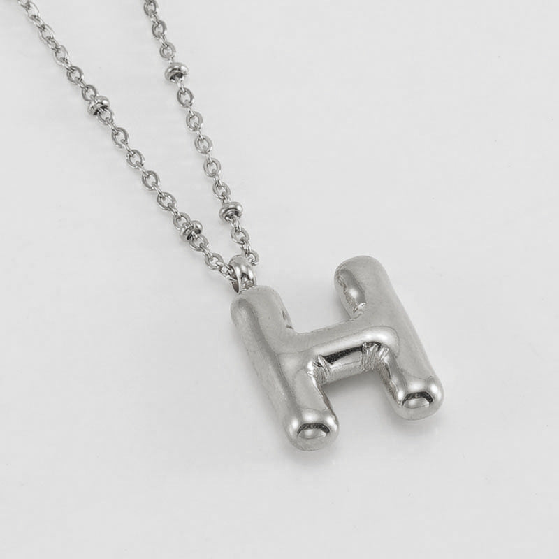 Initial Letter Pendant Necklace Gold Tone Gift