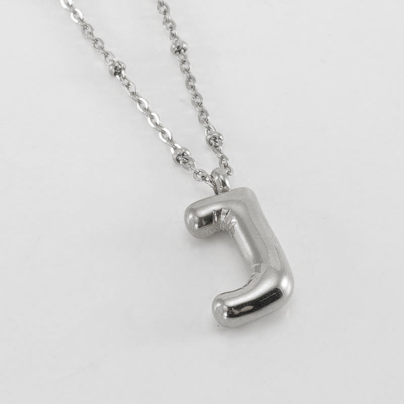 Initial Letter Pendant Necklace Gold Tone Gift