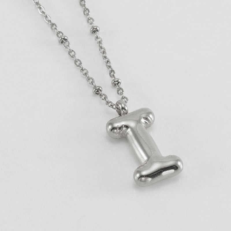 Initial Letter Pendant Necklace Gold Tone Gift