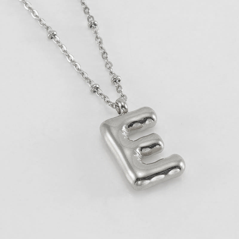 Initial Letter Pendant Necklace Gold Tone Gift