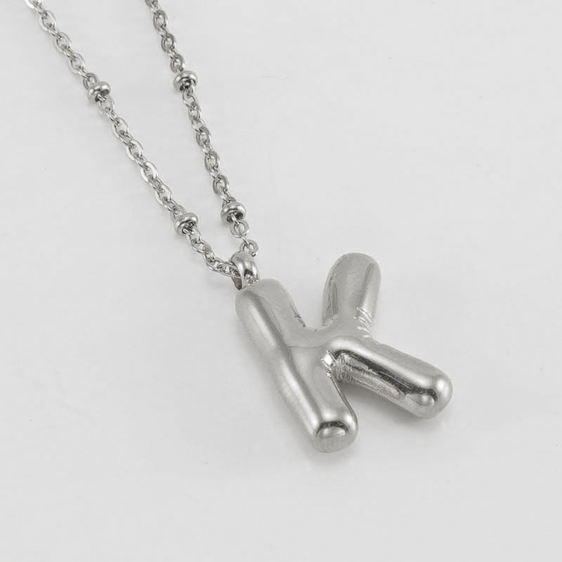 Initial Letter Pendant Necklace Gold Tone Gift