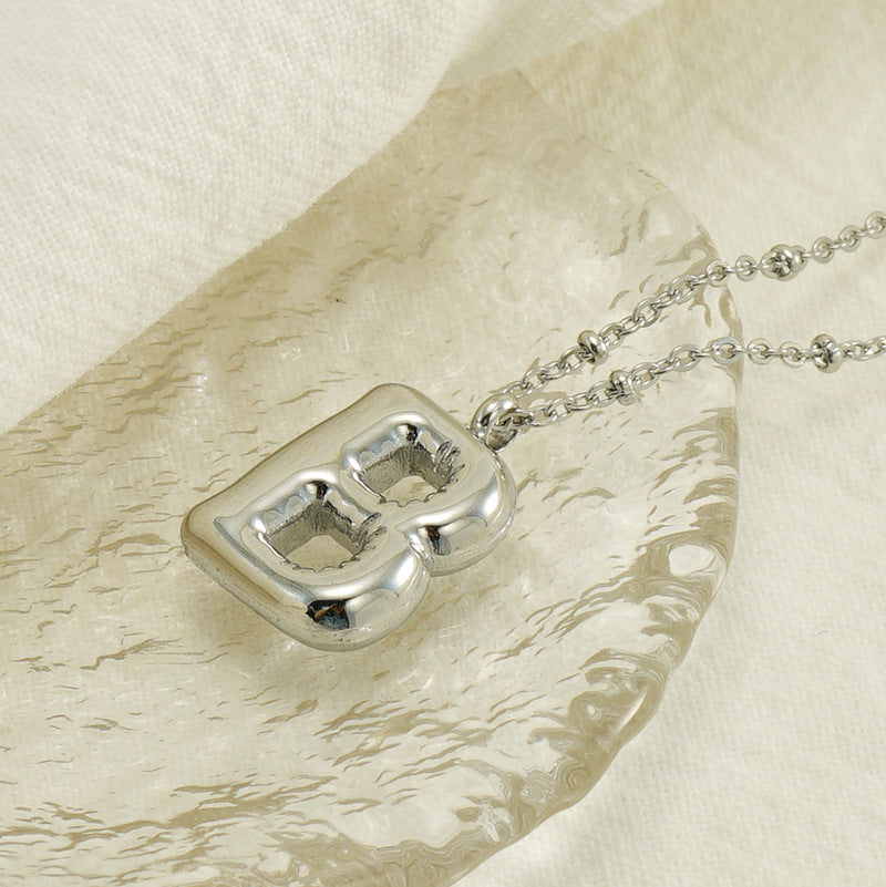 Initial Letter Pendant Necklace Gold Tone Gift