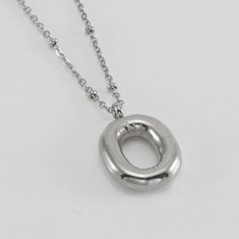 Initial Letter Pendant Necklace Gold Tone Gift