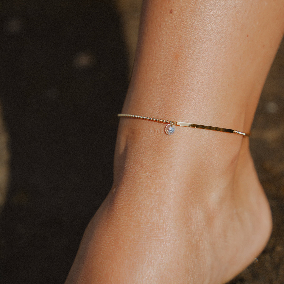 Shimmer Anklet Gold Tone Beach Holiday