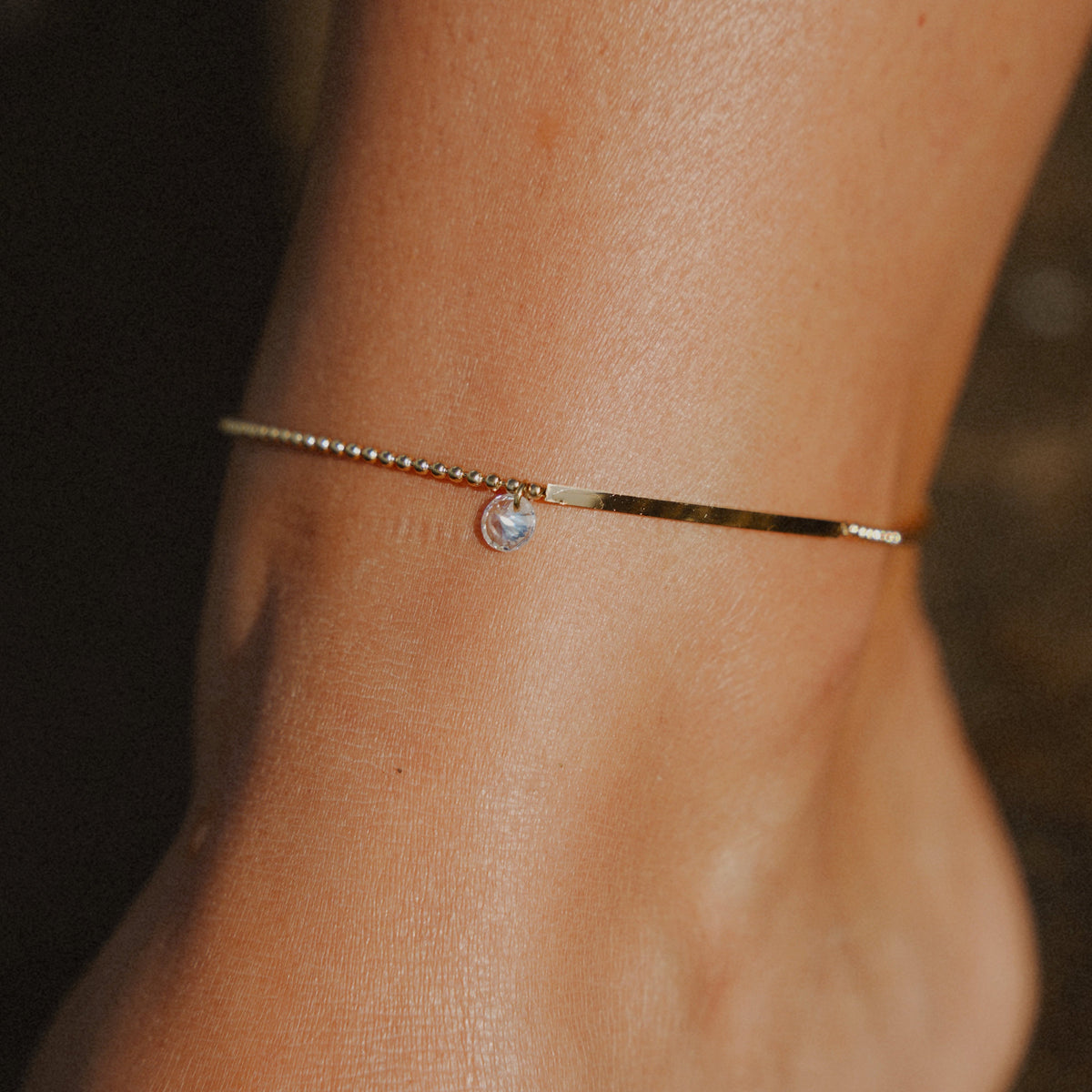 Shimmer Anklet Gold Tone Beach Holiday