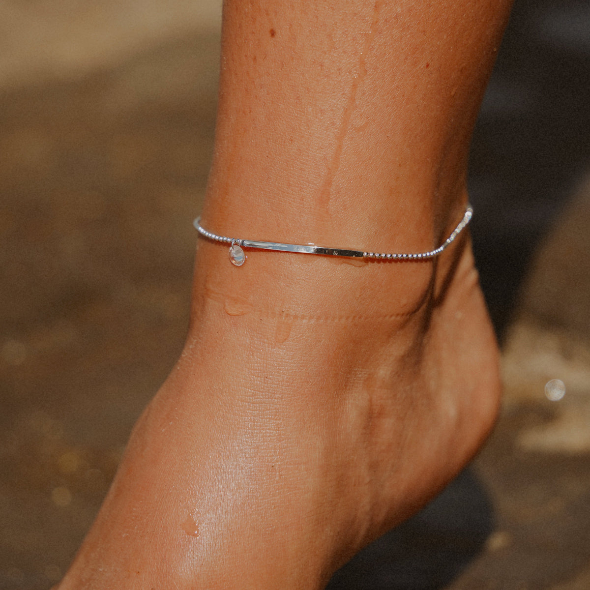 Shimmer Anklet Gold Tone Beach Holiday