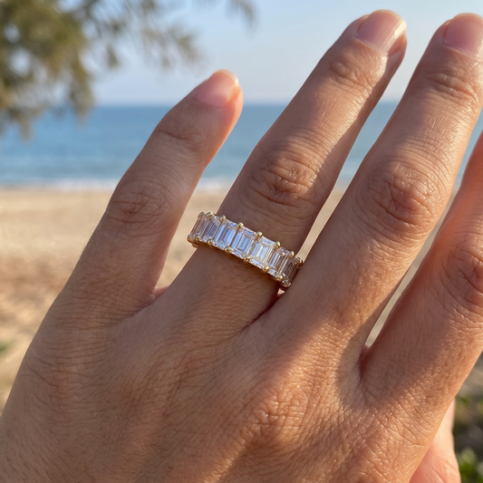 Chiara Eternity Ring Gold lifestyle