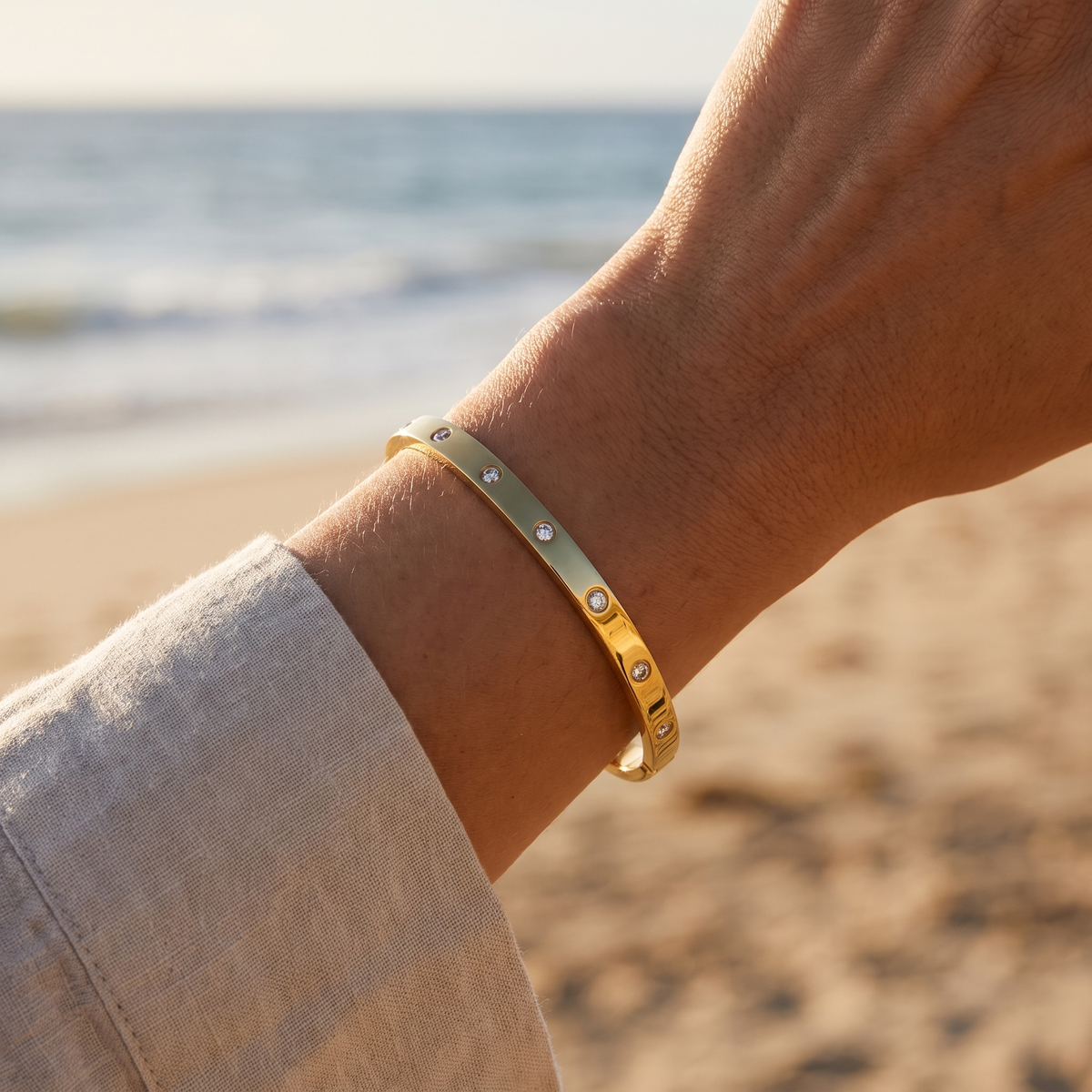 Seraphine Bangle Gold lifestyle