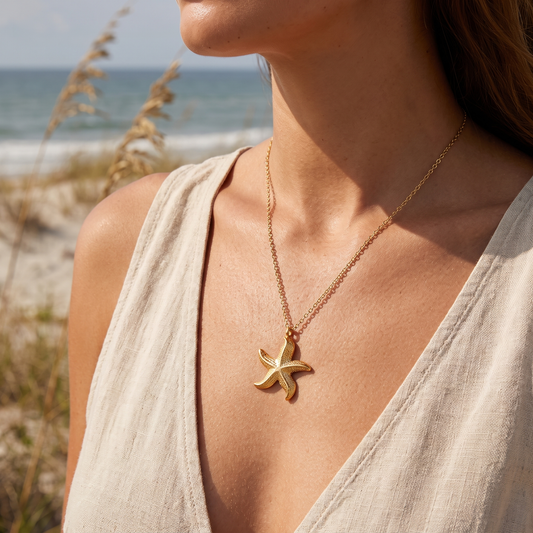 Starfish Necklace lifestyle