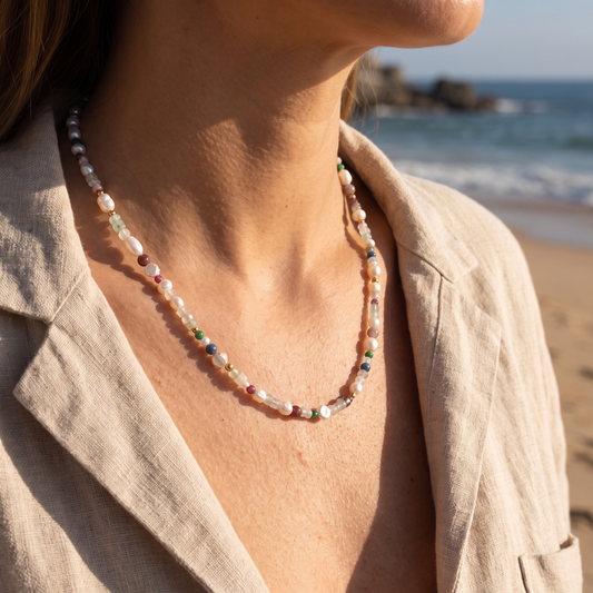 Tropicana Pearl Necklace lifestyle