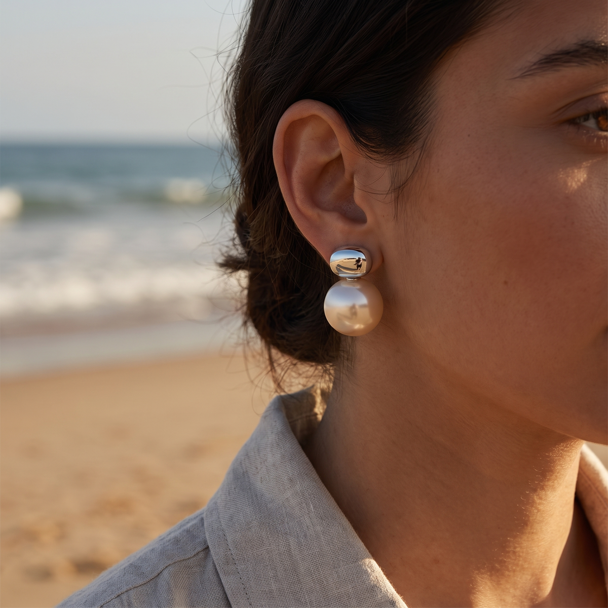 Loom Earrings Silver lifestyle