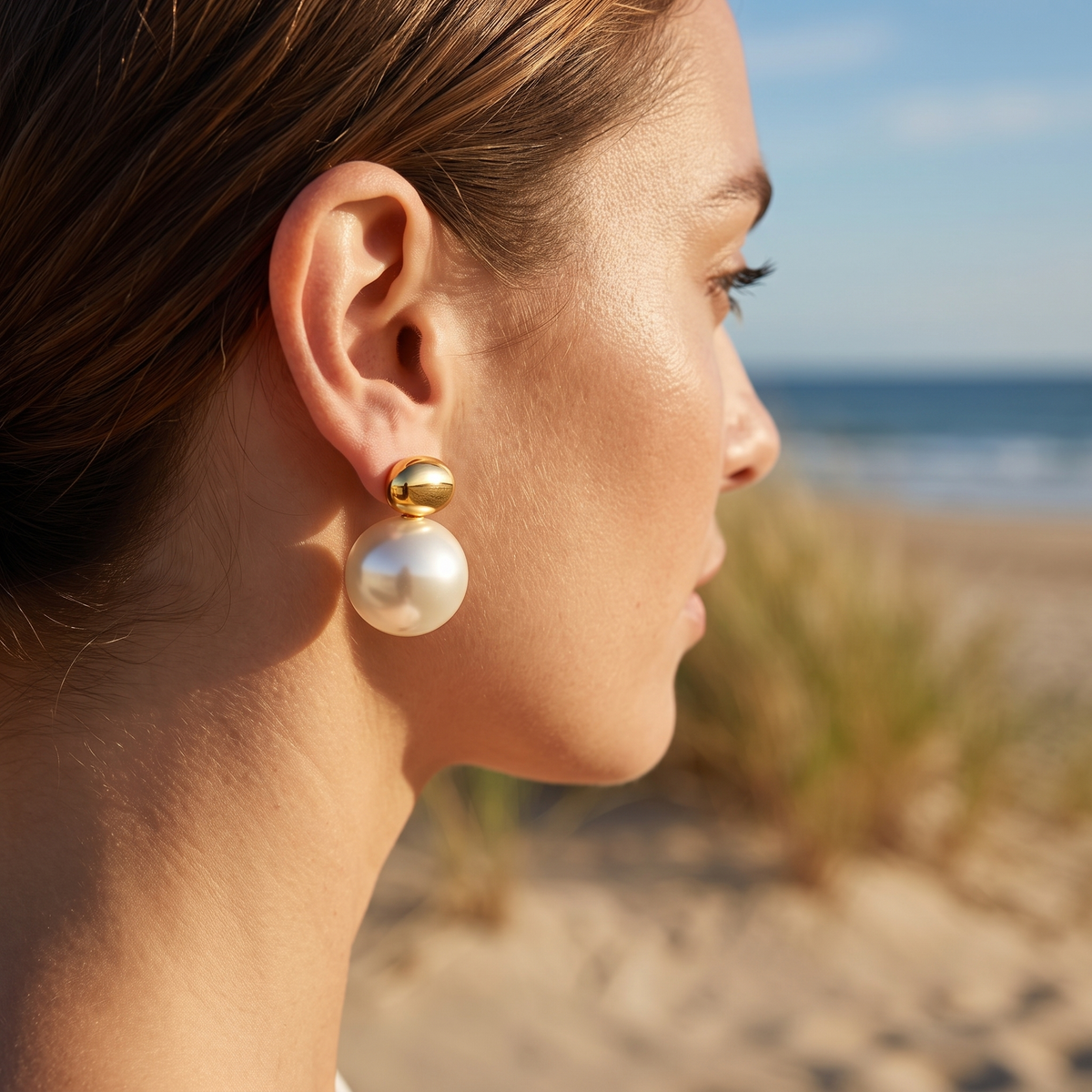 Loom Earrings Gold lifestyle